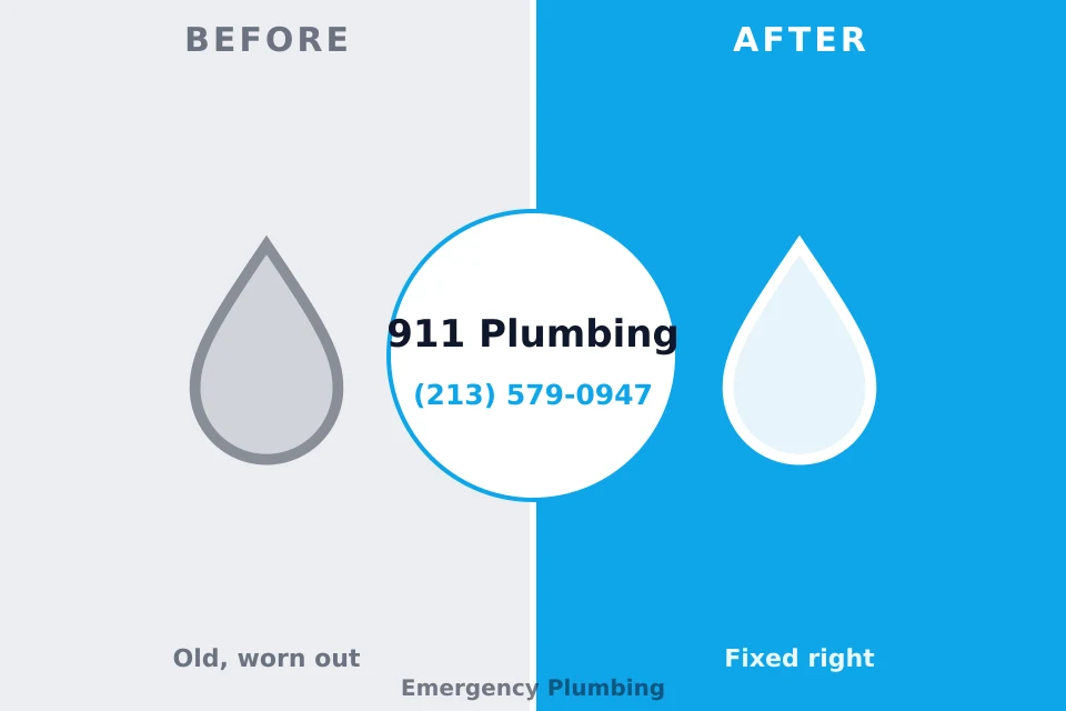 Before and after: plumbing repair Central City, IA